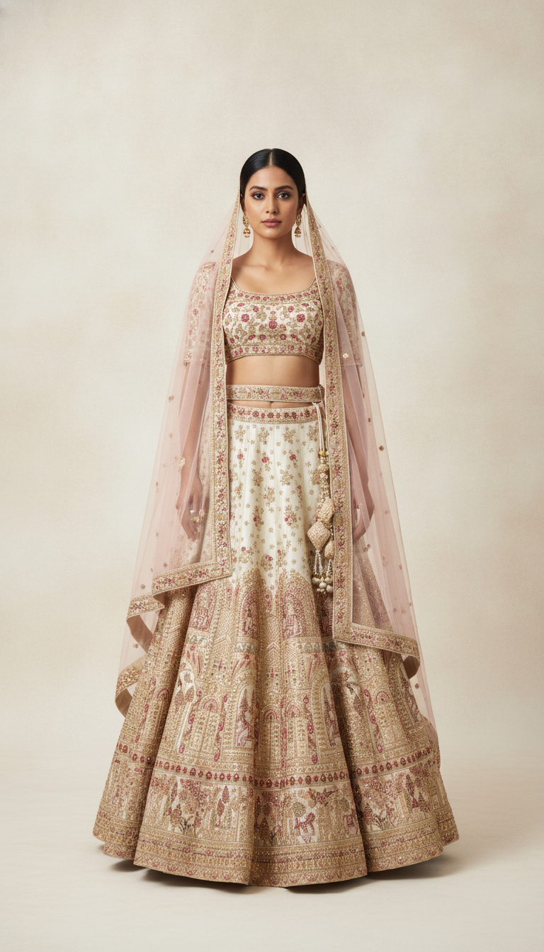 LEHENGAS LADIES LEH 2 DUPATTA